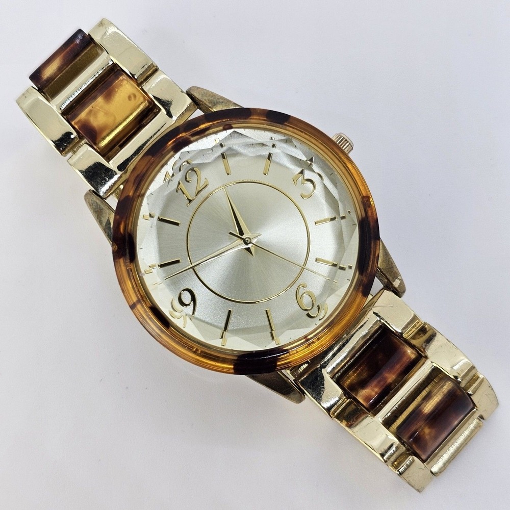 Women's Watch 38MM Gold Dial Multiclor Case Bracelet‎ 5.75" Wrist New Battery